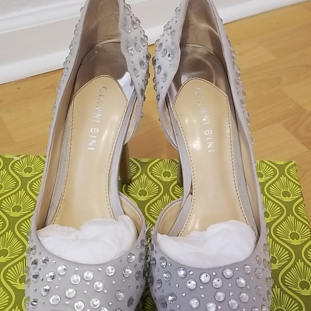 Gianni Bini Silver Rhinestone Pumps - Picture 2 of 5